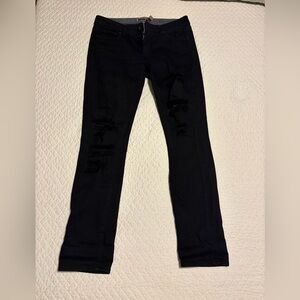 PAIGE Black Distressed Women Jeans
